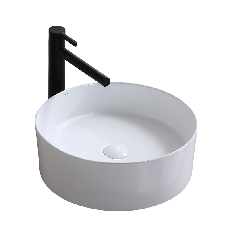 简约超薄边圆形台上盆小尺寸单盆陶瓷闪电客洗手盆艺术盆洗脸面盆洗手