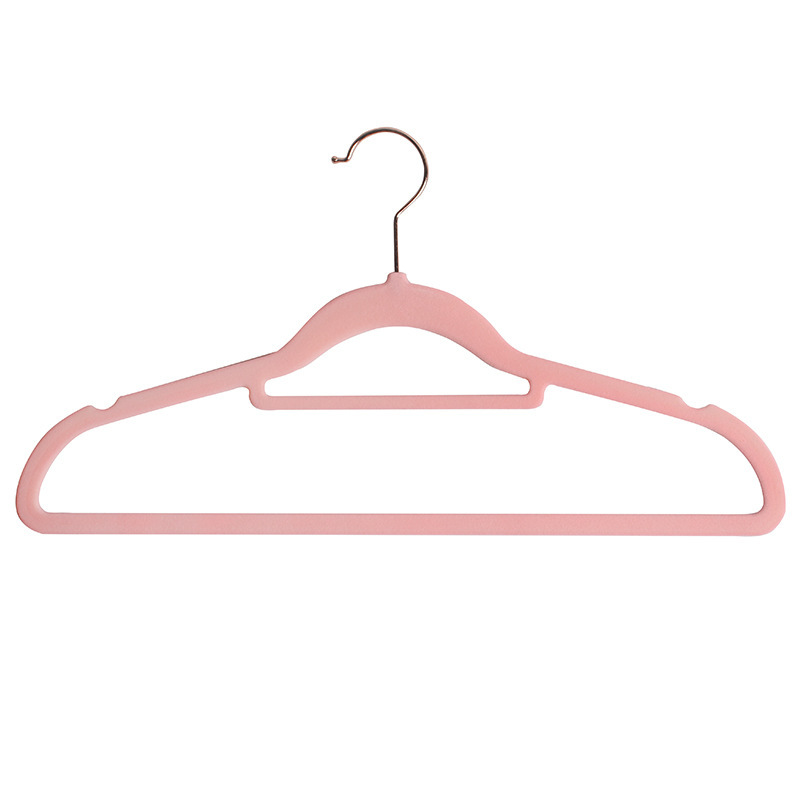 名凌衣服架防滑无痕植绒衣架20只装 38 * 19 * 0.6 cm 颜色随机