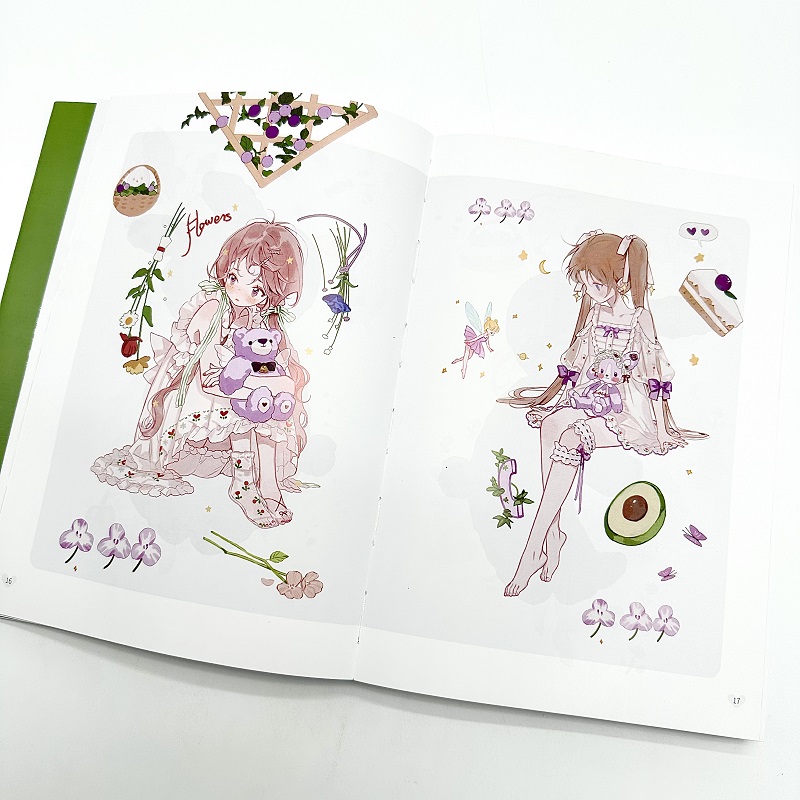 [正版]二次元萌甜少女插画图鉴 夏日幻想曲 JING个人作品集 画册绘本手绘插画集临摹画册漫画绘本高清大图