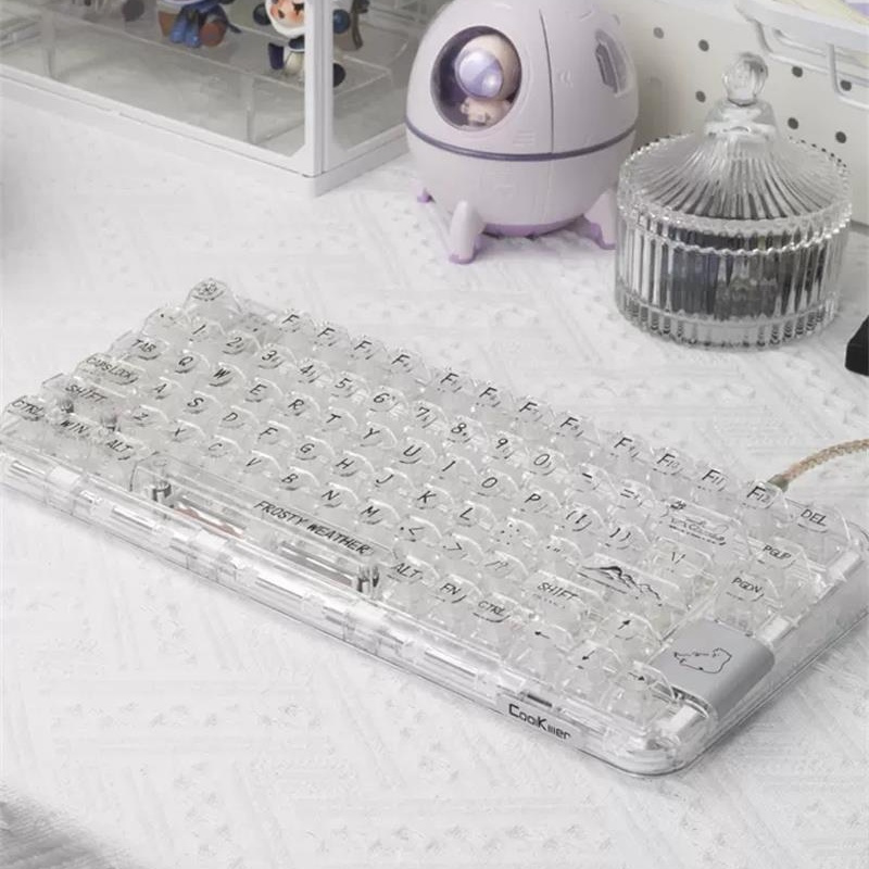 [8重豪礼 顺丰发货]coolkiller全透明机械键盘无线蓝牙客制化CK75北极熊80键电竞游戏线性冰刃轴