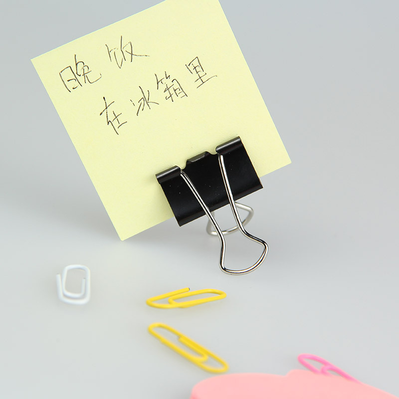 三木(SUNWOOD) 2024 黑色筒装长尾票夹 1筒48只装(单位:件)