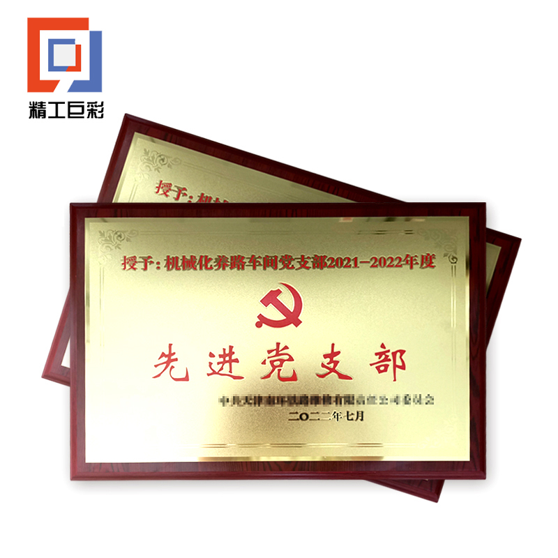 精工巨彩 砂金工艺奖牌 40*60cm