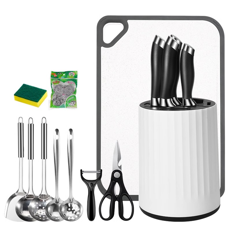 塑料柄银扣套刀高清大图