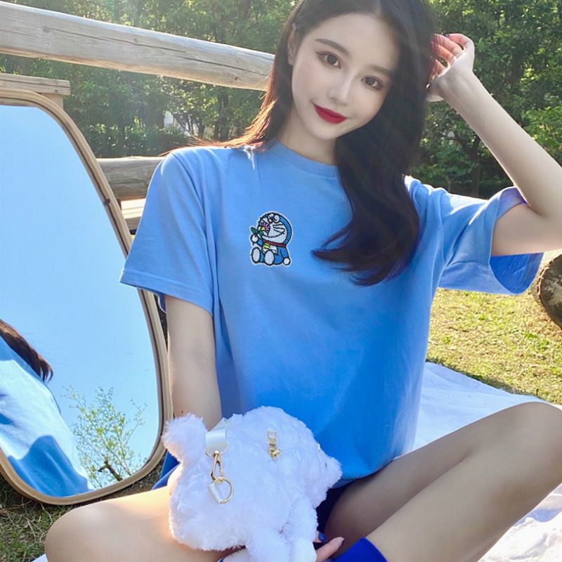 小号刺绣叮当猫哆啦A梦布贴装饰衣服裤子T恤帽子补丁贴破洞修补贴 唐老鸭A款(2个)