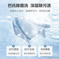 美的(Midea)10公斤全自动变频洗衣机洗烘一体机 滚筒洗衣机 家用老虎银 低温空气洗MD100VT13DS5