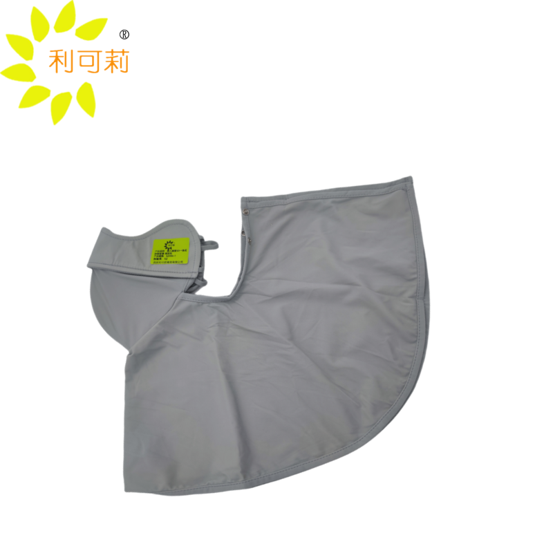 利可莉成人3D一体式防晒面罩 浅灰色 KZ056-1/个高清大图