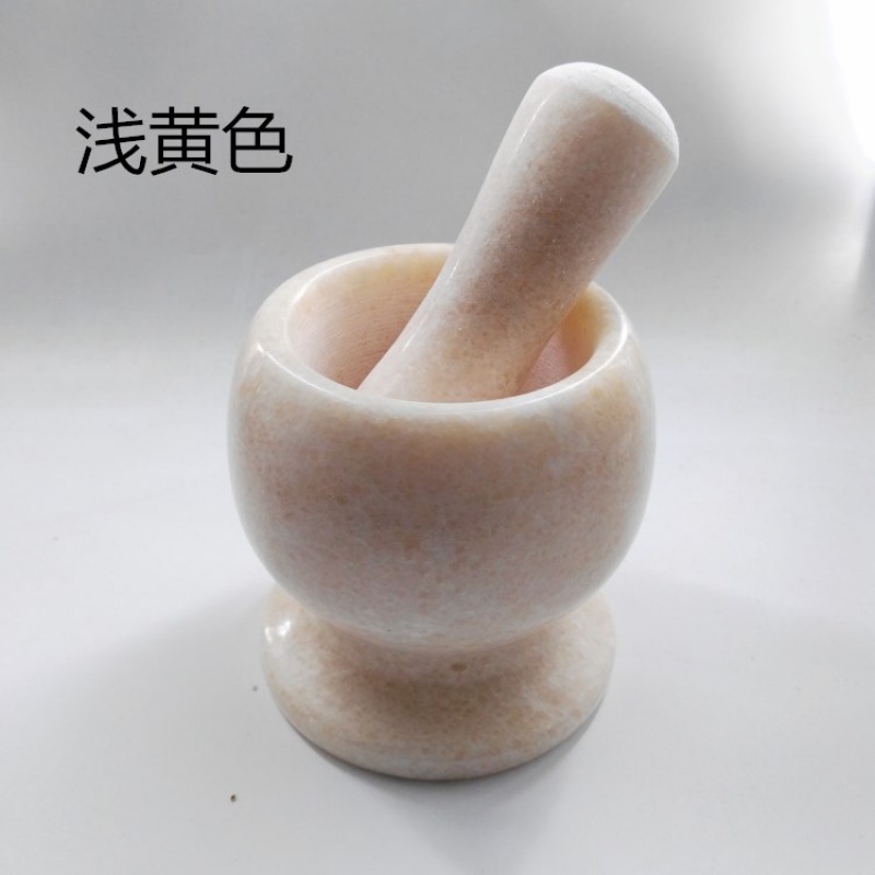 蒜臼子石臼捣碎罐捣蒜泥蓉擂钵辣椒研磨器家用老式手动捣蒜器 敬平 小号黑花色带蒜锤研磨碗(碎物器)高清大图