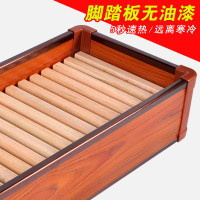 实木取暖器家用冬天暖烤火炉烤火箱暖脚神器烤脚烘脚电火箱电火桶 138*47*21cm【豪华实木加边多人款】