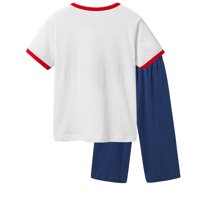 三枪童装迪士尼麦昆系列舒肤薄棉男童儿童短袖中裤家居套装