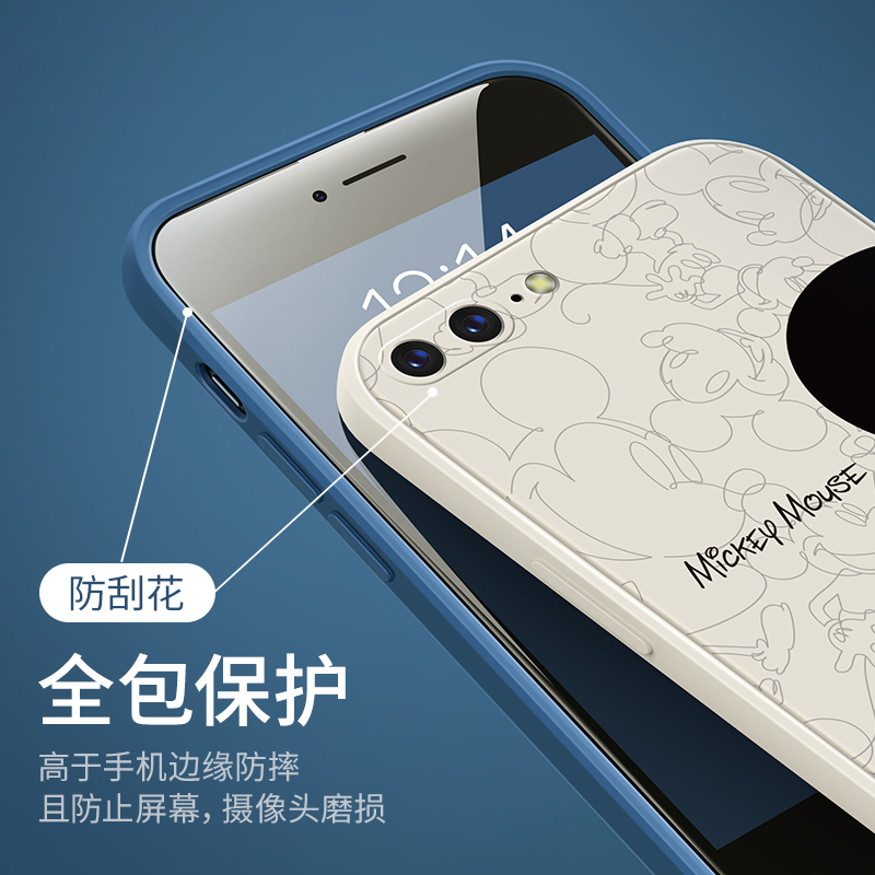 艾思度迪士尼苹果8手机壳iphone7新款液态plus硅胶防摔保护套