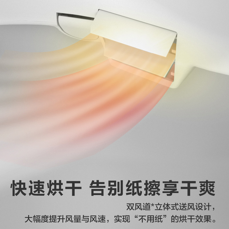 松下(panasonic) 智能马桶盖通用抗菌即热式日本品牌坐便盖快速加热洁身器 遥控 暖风烘干 双风道高清大图