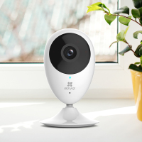 萤石C2C全景摄像头 200万高清1080P家用安防监控网络摄像头 高清夜视wifi 含128G内存卡