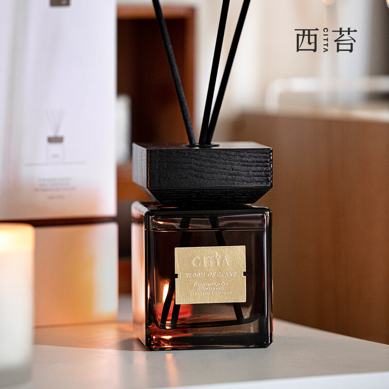 CITTA 香薰用品木盖方瓶大号 乌木沉香500ml高清大图