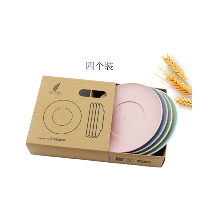 小麦秸秆餐盘套装YXY常规款B2B商品100个起订