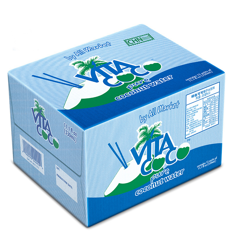 唯他可可(VitaCoco)椰子水330ml*12(整箱)马来西亚进口椰子水果味饮料原味