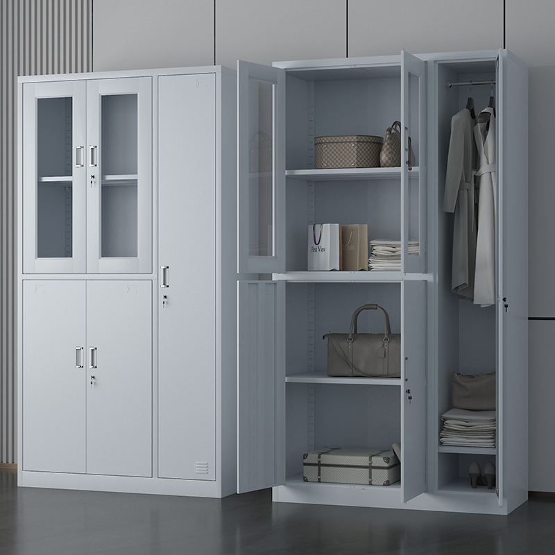 中豫鑫泽ZYXZ4071955铁皮文件办公柜寄存包柜鞋柜 5门更衣柜(加厚款)高清大图