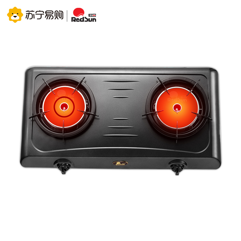 红日(RedSun)红外线燃气灶煤气灶天然气灶双灶液化气灶节能省气猛火灶煤气炉台式灶 灶具家用E908C(天然气)高清大图