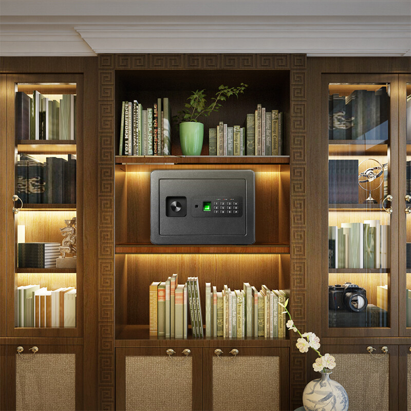 得力(deli) 33559指纹密码保管箱H250(黑色)(台)高清大图