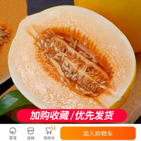 果农富 陕西阎良黄金蜜瓜 8.5-9斤 约2-4个 黄皮甜瓜新鲜水果金瓜香瓜18°蜜