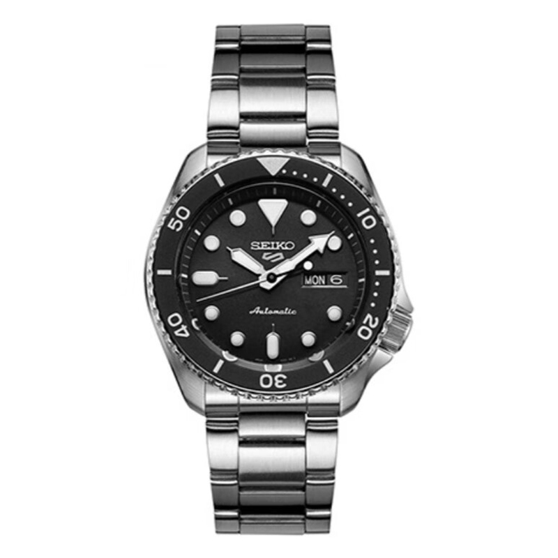 精工SEIKO自动机械男表 SRPD65K1 精钢表带星期日历显示人工合成蓝宝石玻璃镜面折叠扣100米防水 SRPD55K1