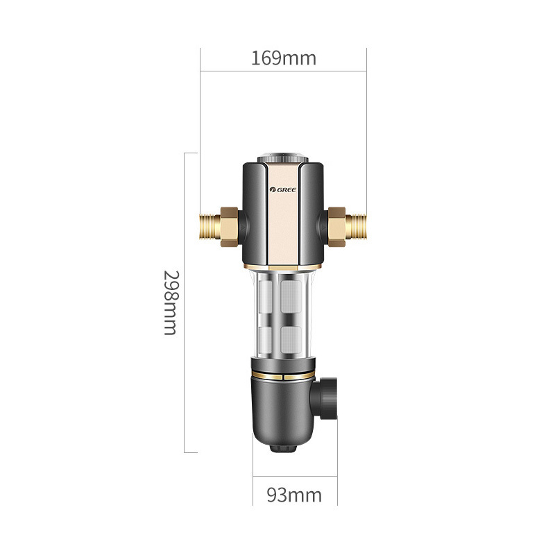 格力前置过滤器家用40微米自来水反冲洗大通量全屋中央净水器 WTE-QZBW04