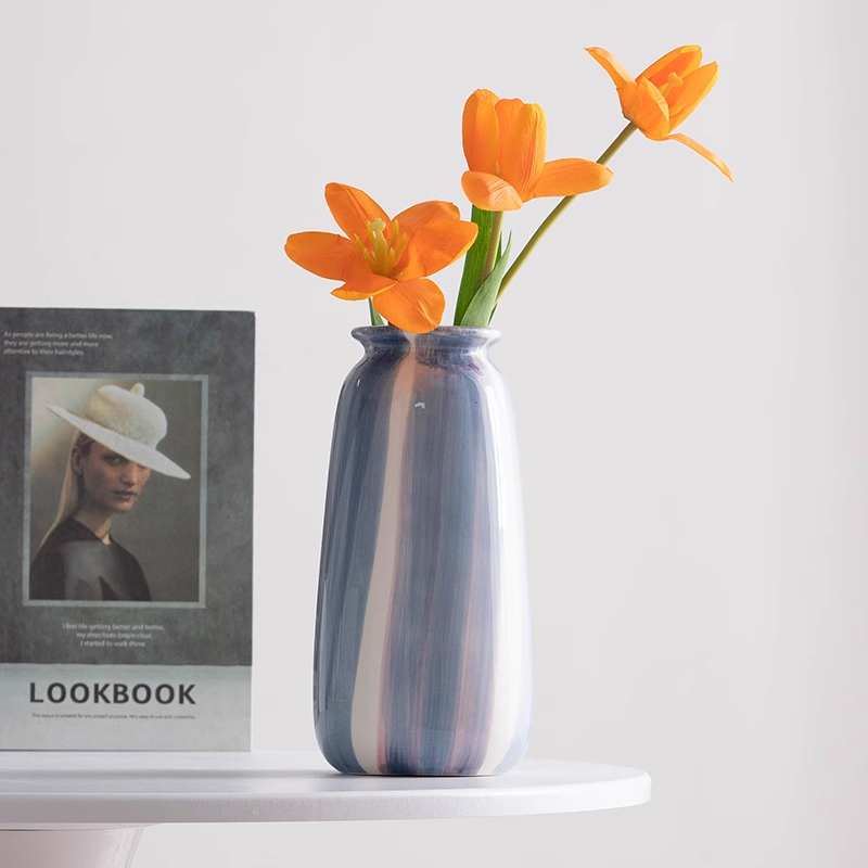 茹洋 手绘蓝色简约ins风陶瓷谷云.款小(蓝墨) 个高清大图