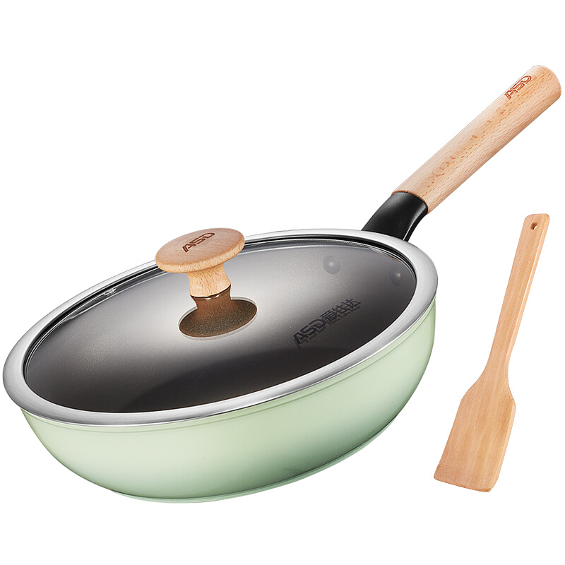 爱仕达平底锅煎锅不粘锅珐琅锅28cm煎锅锅具明火专用煎盘g参数