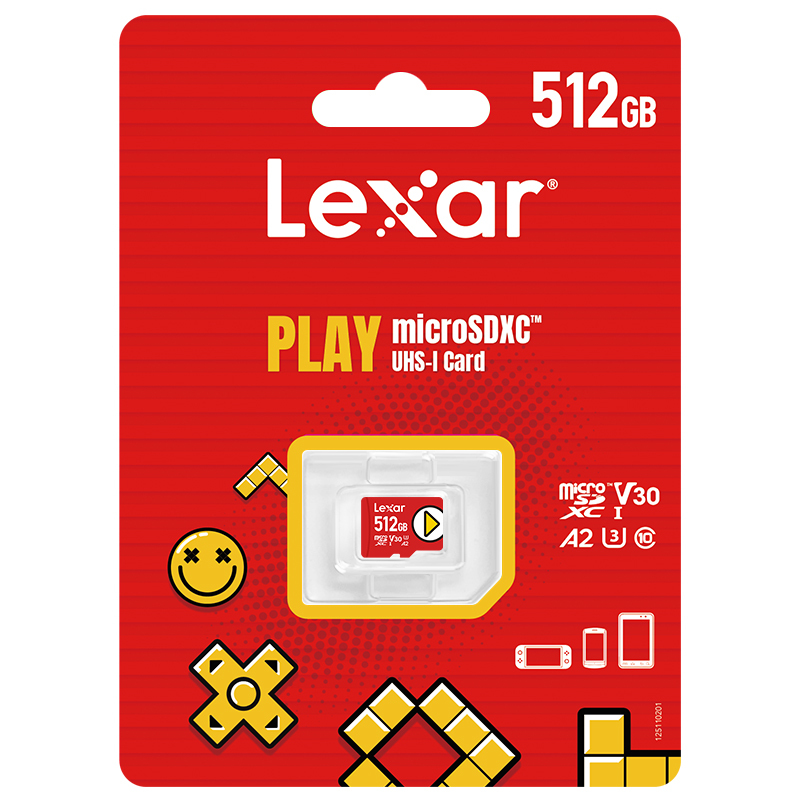 雷克沙(Lexar)512G MicroSD存储卡 TF卡 读速150MB/s Switch游戏机 大容量存储