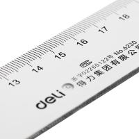 得力(deli)20 30 40 50cm厘米塑料直尺文具尺子绘图制图工具透明直尺学生格尺单个装 623030cm