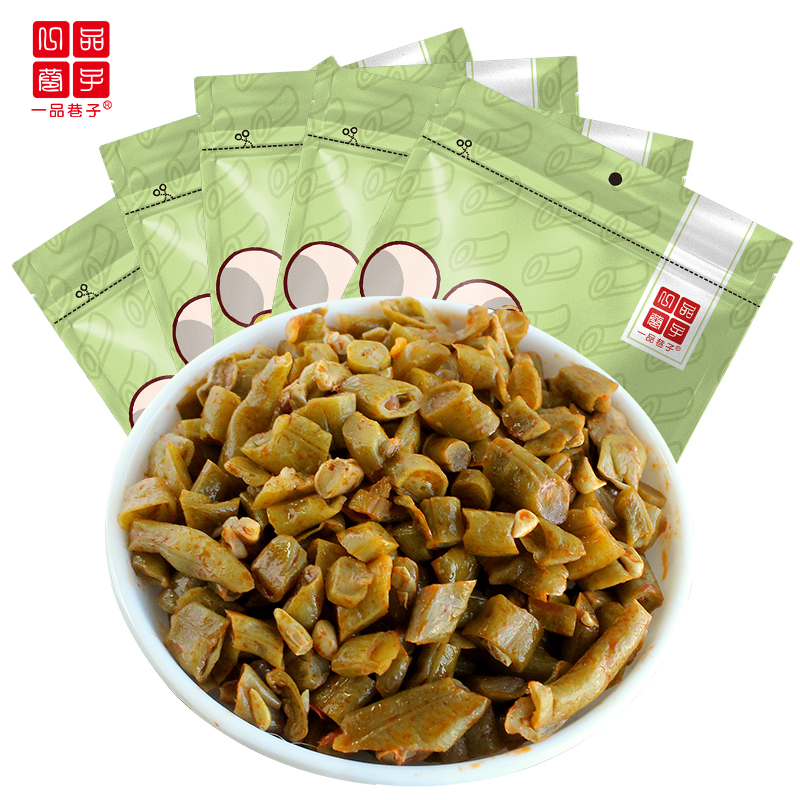一品巷子爽脆豇豆酸豆角208g*5袋榨菜腌菜下饭菜泡菜零食卤味小吃