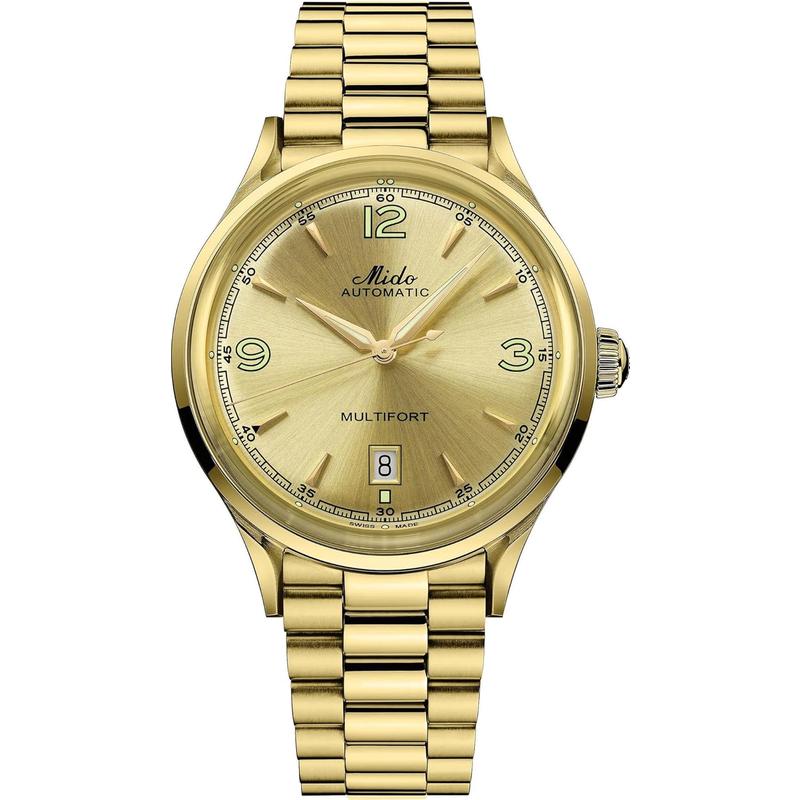 Mido男表 M0404073302700复古风情圆盘钢带坚固防水设计自动机械腕表高清大图