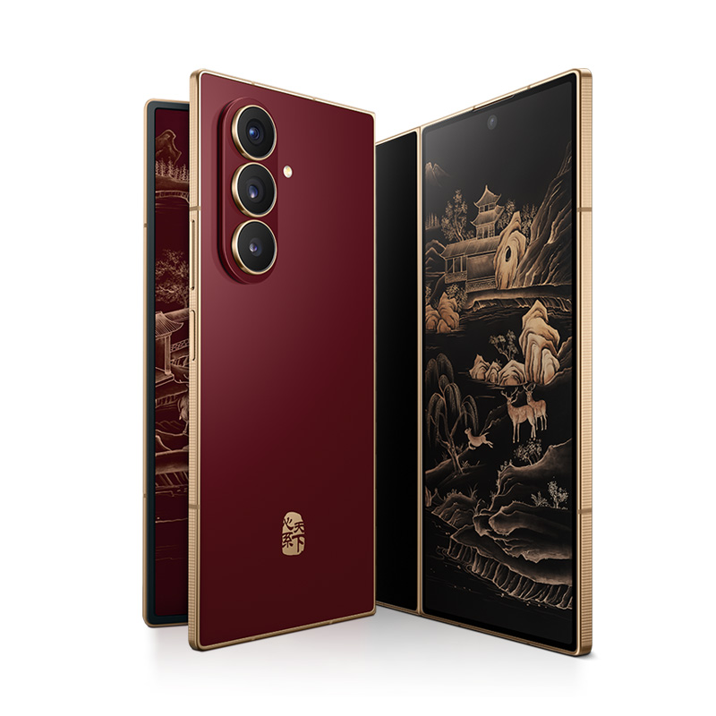 三星心系天下 W26 折叠屏手机 16G+1TB 丹曦红高清大图