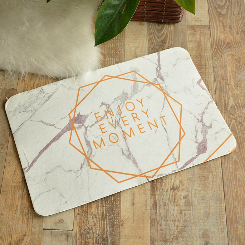 家柏饰(CORATED)金叶子卫生间吸水ins地毯卧室网红北欧进地垫客厅儿童浴室家用 大理石金花纹2 160*240cm