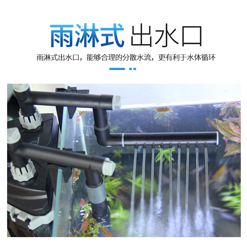 鱼缸过滤器外置过滤桶鱼缸循环泵瀑布壁挂式过滤器鱼缸增氧过滤器高清大图