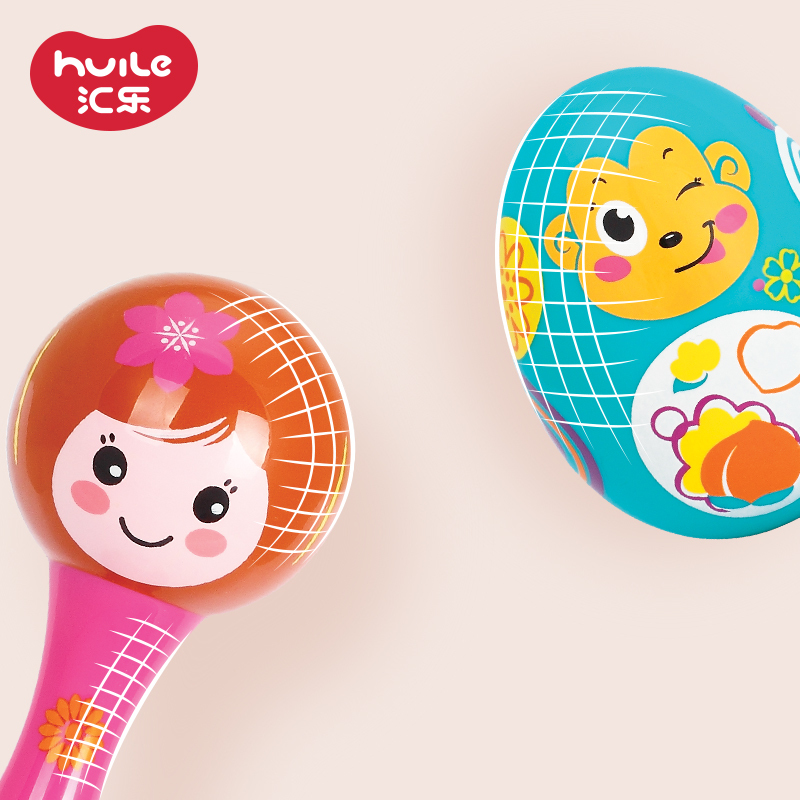 汇乐玩具(HUILE TOYS)创意彩绘奥尔夫乐器组合 999 婴幼儿玩具宝宝手摇铃手鼓沙蛋沙锤响板儿童玩具