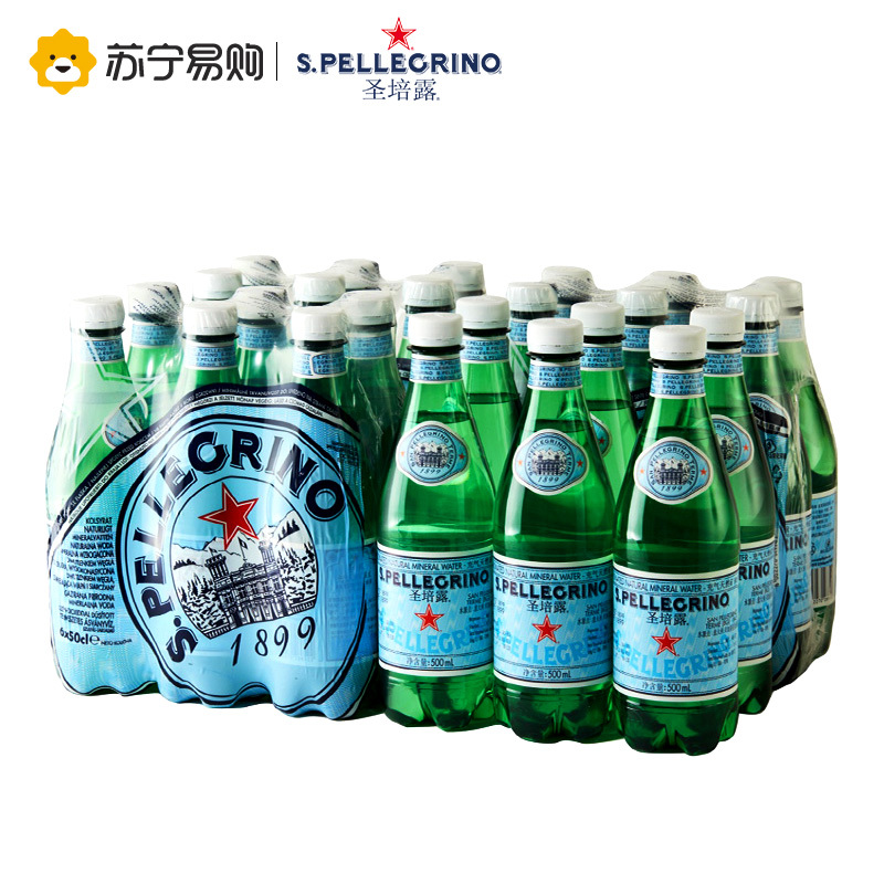 圣培露 充气天然矿泉水塑料瓶装 500ml*24瓶