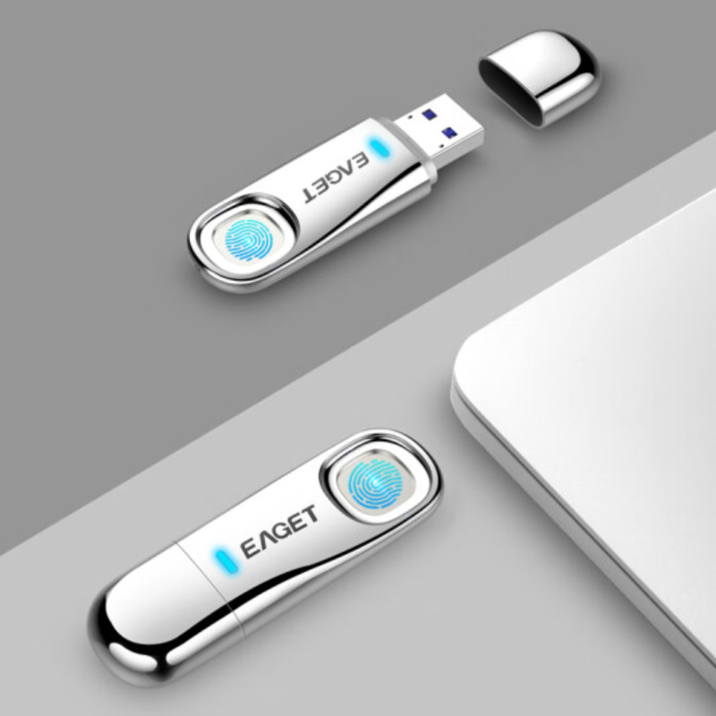 忆捷(EAGET)FU60 USB3.0 指纹加密U盘 128GB 防泄密 商务办公优盘全盘加密 单位:个高清大图