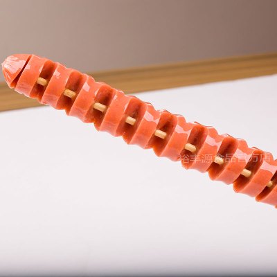 普韵火龙串热狗弹力肠户外烧烤食材弹筋肠拉花肠鸡肉肠油炸香肠串