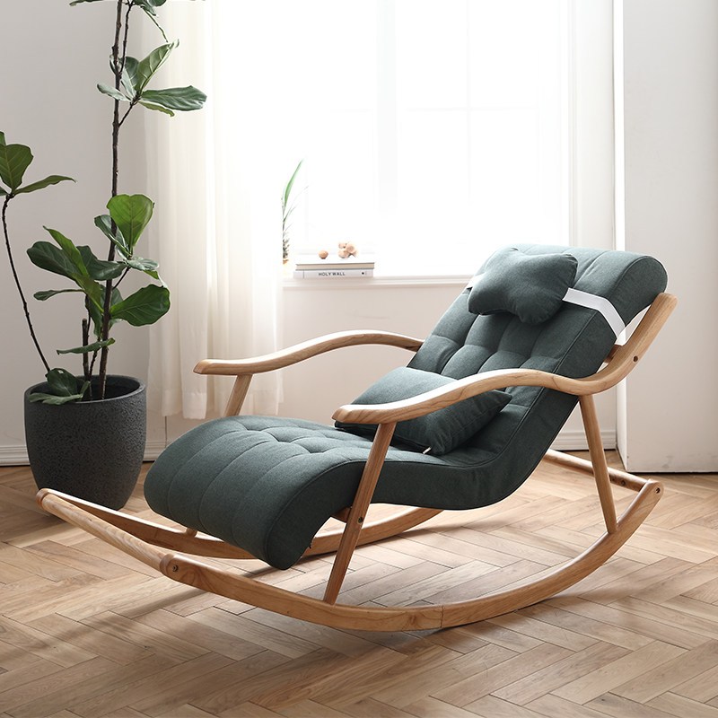 寻木匠摇椅躺椅大人北欧阳台家用休闲椅卧室懒人沙发实木午睡椅子