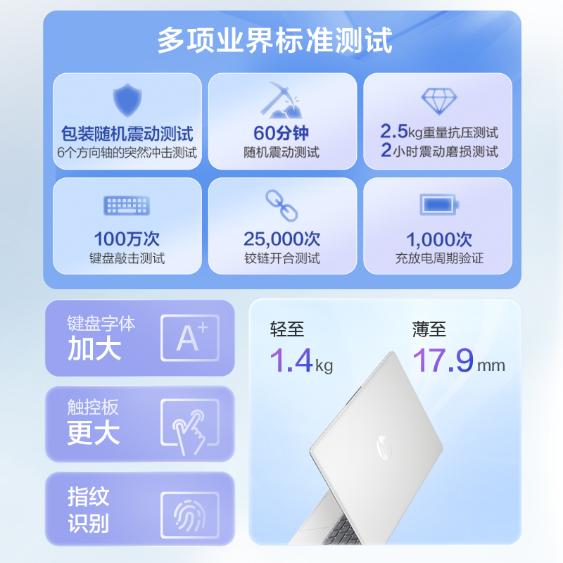 惠普HP星book14-em0777AU(TPN-I141) 锐龙R7-7730U 16GB 512GB银 防眩光屏 E管家7*24小时服务 学生轻薄本笔记本电脑高清大图