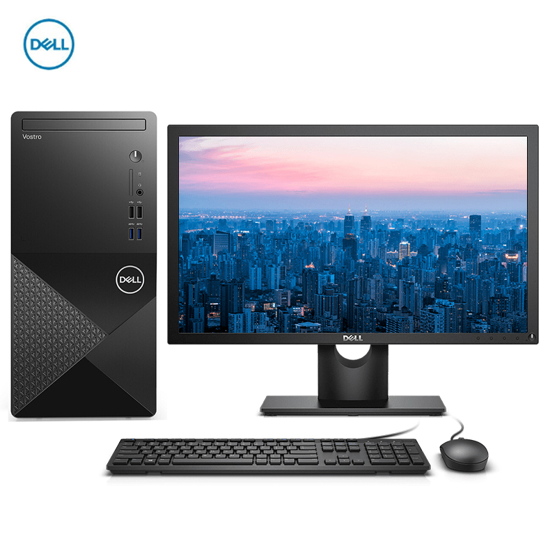 戴尔(DELL)成就3888 商用台式电脑 21.5英寸屏(I5-10400 8GB 1TB+256GB固态 无光驱 W10H)
