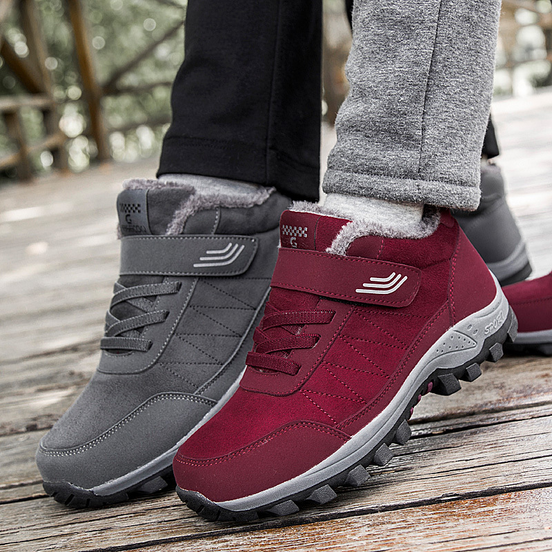 老年健步鞋男防滑软底冬季老人鞋加绒加厚保暖休闲鞋爸爸鞋子冬天