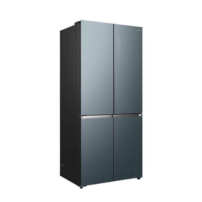 TCL460升风冷冰箱薄嵌系列0缝隙嵌入安静运行 大变温空间 R460P12-UQ冰湖蓝 十字四开门冰箱 基础安装图片