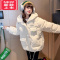 可莉允女童冬装棉服2022新款韩版网红儿童加厚羽绒棉衣中大童冬款外套潮