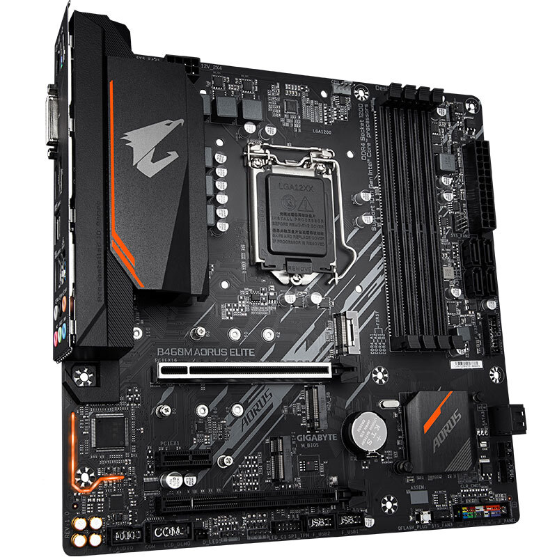 技嘉B460M AORUS ELITE 小雕主板 支持 CPU 10400/10500/10700高清大图