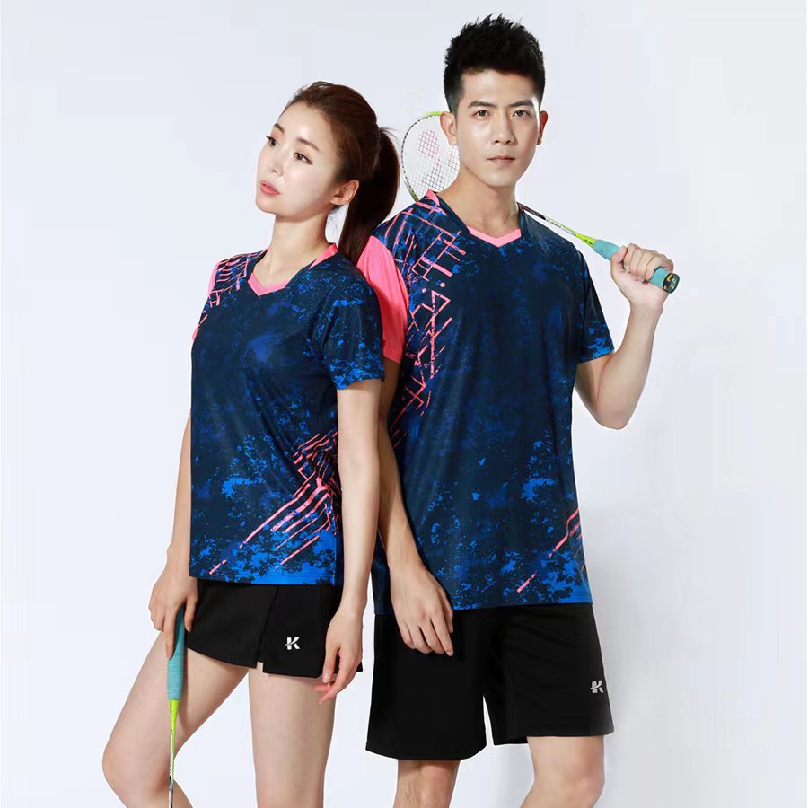 蒙企智品新款羽毛球服男女速干运动服Y-1906高清大图