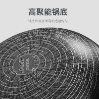 康巴赫鸿运当头双面屏炒锅不粘锅32cm 316L不锈钢平底锅少油烟蜂窝炒锅电磁炉明火灶通用