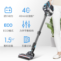 海尔(Haier)无线吸尘器ZB1208B 蓝色 家用 小型手持式 强力大功率除螨仪 家务清洁