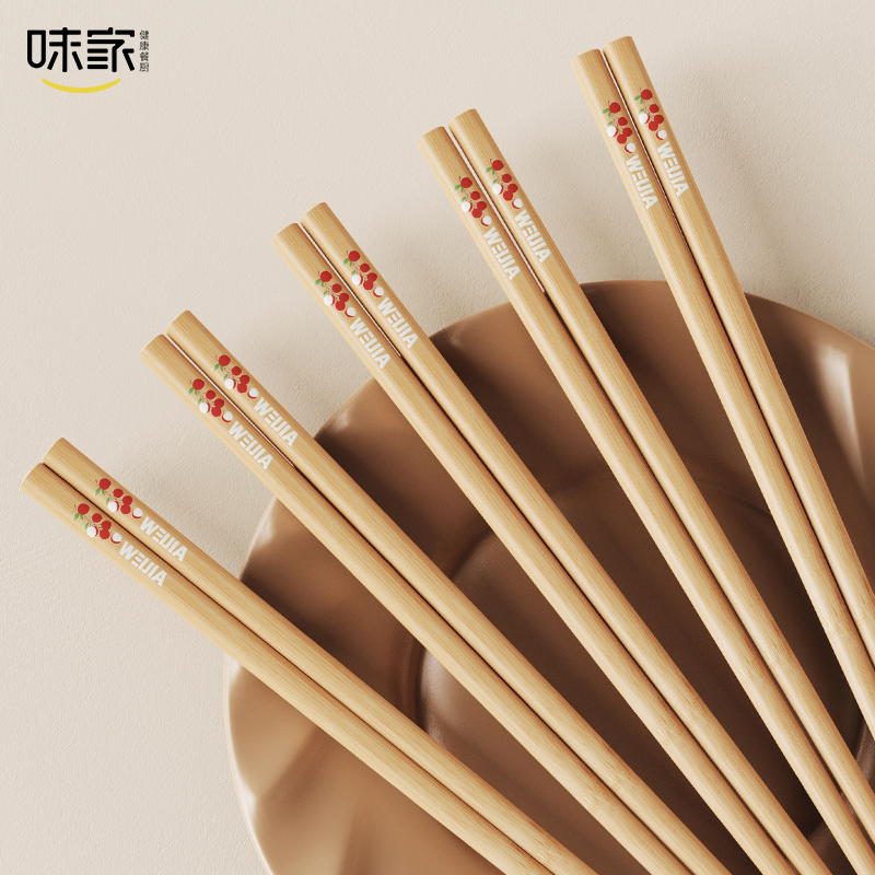味家荔枝图案竹筷高清大图