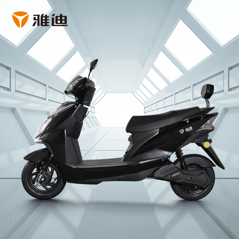 雅迪电动车锐领2021石墨烯电池72V时尚电动轻便摩托车踏板电瓶车男女通用 石墨烯黑色
